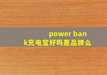 power bank充电宝好吗是品牌么